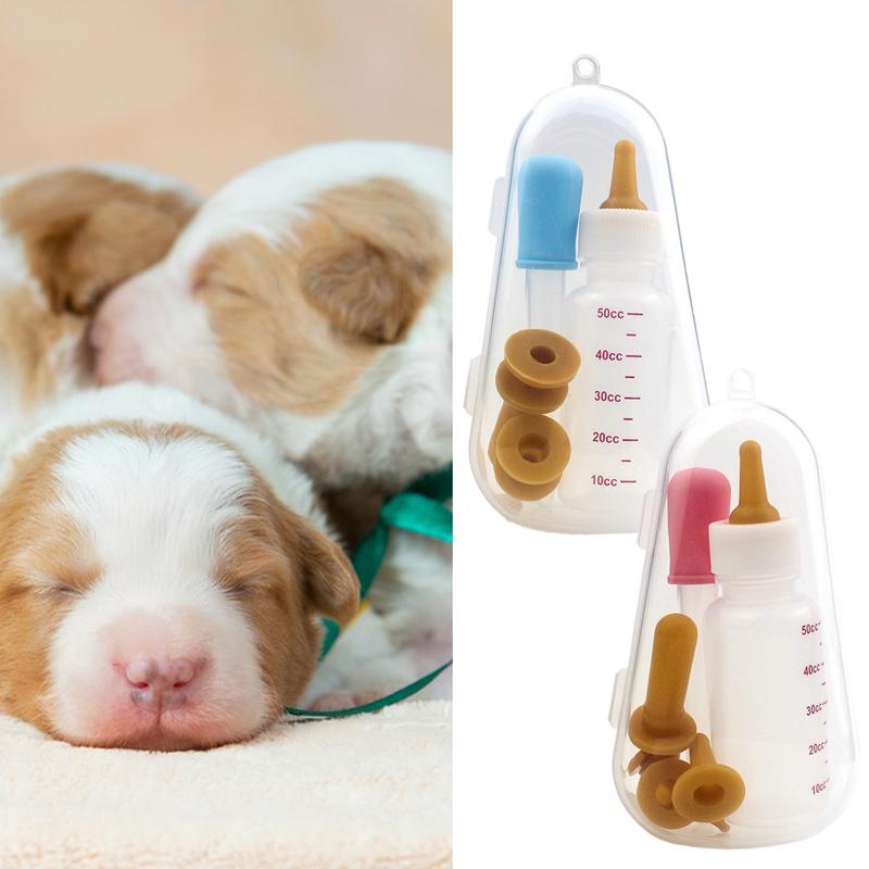 Pet Feeding Bottle Kit With Storage Case Kitten Nursing Bottles Puppy Milk Feeder For Small Animals Newborns Dog And Cat