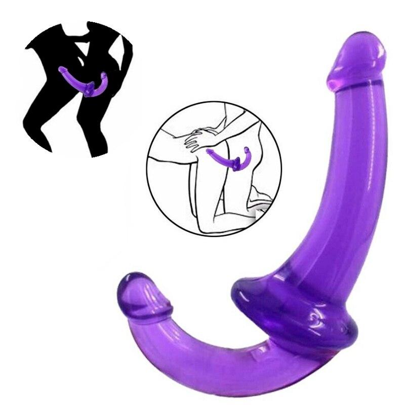 Dildo s dvojitou hlavou Realistická dilda Lesbická vaginální anální kolík Falešný penis pro ženy Gay Dospělý Erotická sexuální hračka pro páry