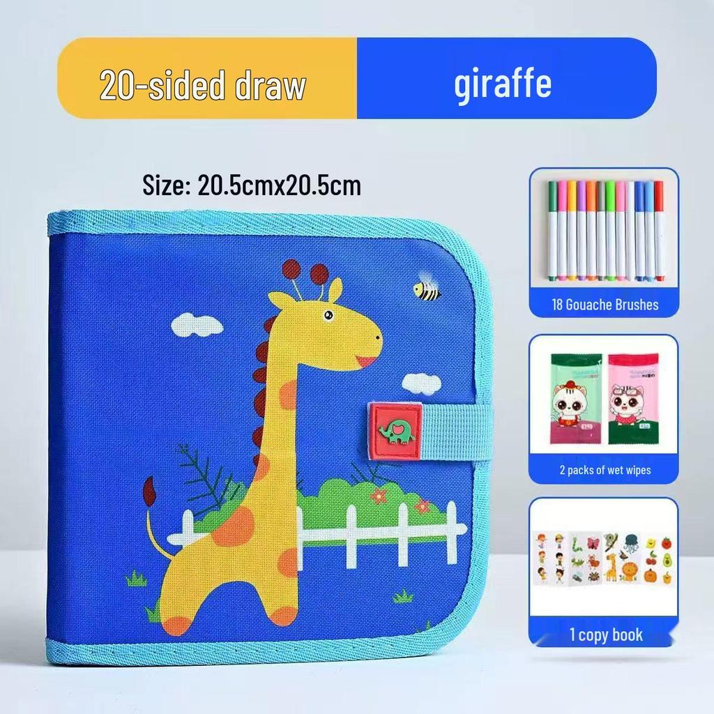 Portable Children's Drawing and Coloring Board - Reusable, Erasable, and Compact Toy for Kids