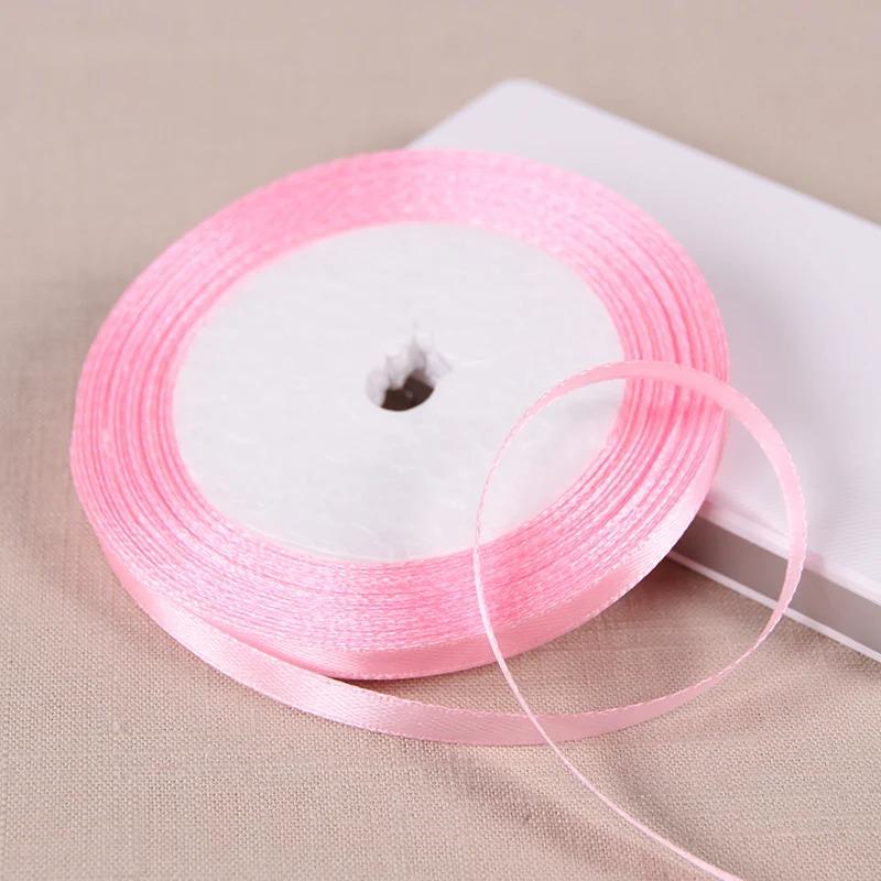 25Yards 6mm Silk Satin Ribbons for Crafts Bow Handmade Accessories for Clothing Accessories and Hats DJIY