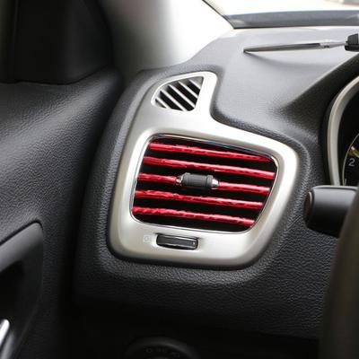 Car Interior Moulding Air Conditioner Vent Strips Trim Decoration Grille AC Outlet Colorful Shiny Universal Styling Accessories