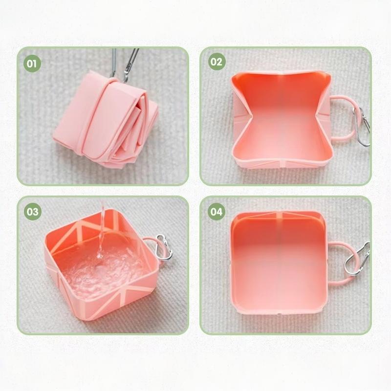 Silicone Collapsible Pet Food Water Bowl Lightweight Portable Feeder for Dogs Cats Daily Walking Camping Travel
