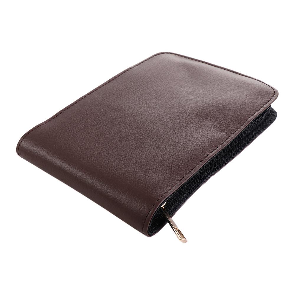 Leather Black Brown Brown Roller Pen Holder Pens Zipper Case Fountain Pen Case Pen Container Bag