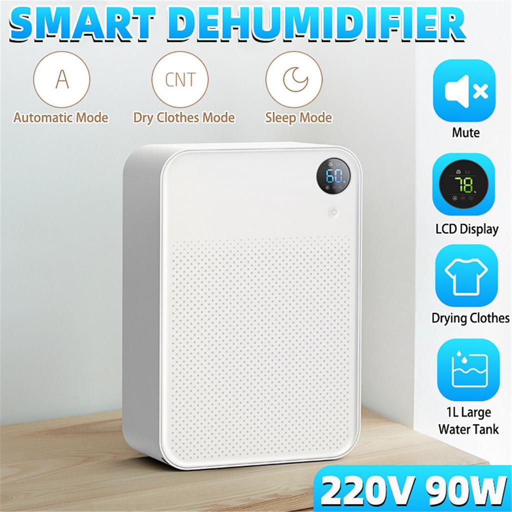 1.8L Portable Smart Dehumidifier Desktop Clothes Dryer Mute Air Dryer Home Bedroom Basement Water Moisture Absorber Machine