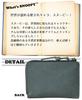 73320 Snoopy Short Wallet Bifold Zipper Snap Button Closure Blue [Peanuts] L-shaped Women's