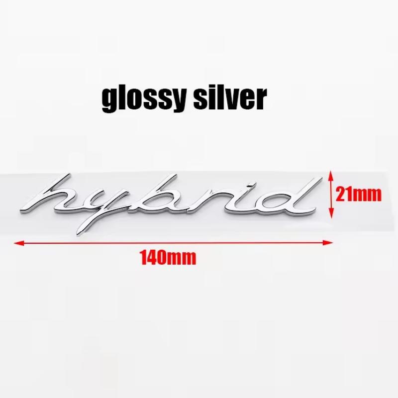 1pcs New 4 S Turbo E Hybrid ABS Car Fender Side Rear Trunk Emblem Badge Sticker Accessories