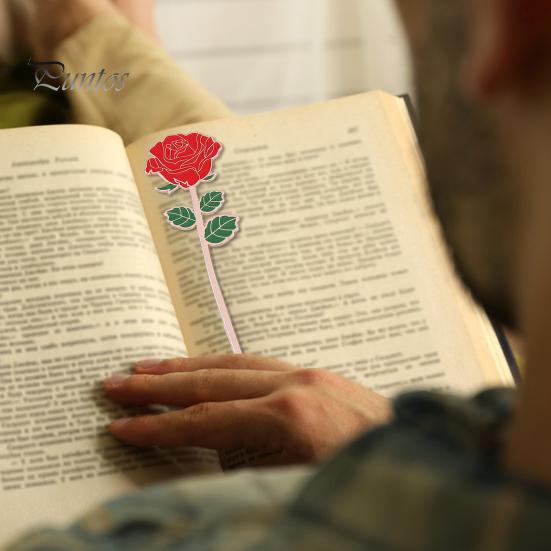 Rose Bookmark Exquisite Metal Book Page Holder Teacher Appreciation Gift for Reading Lovers Valentine's Day