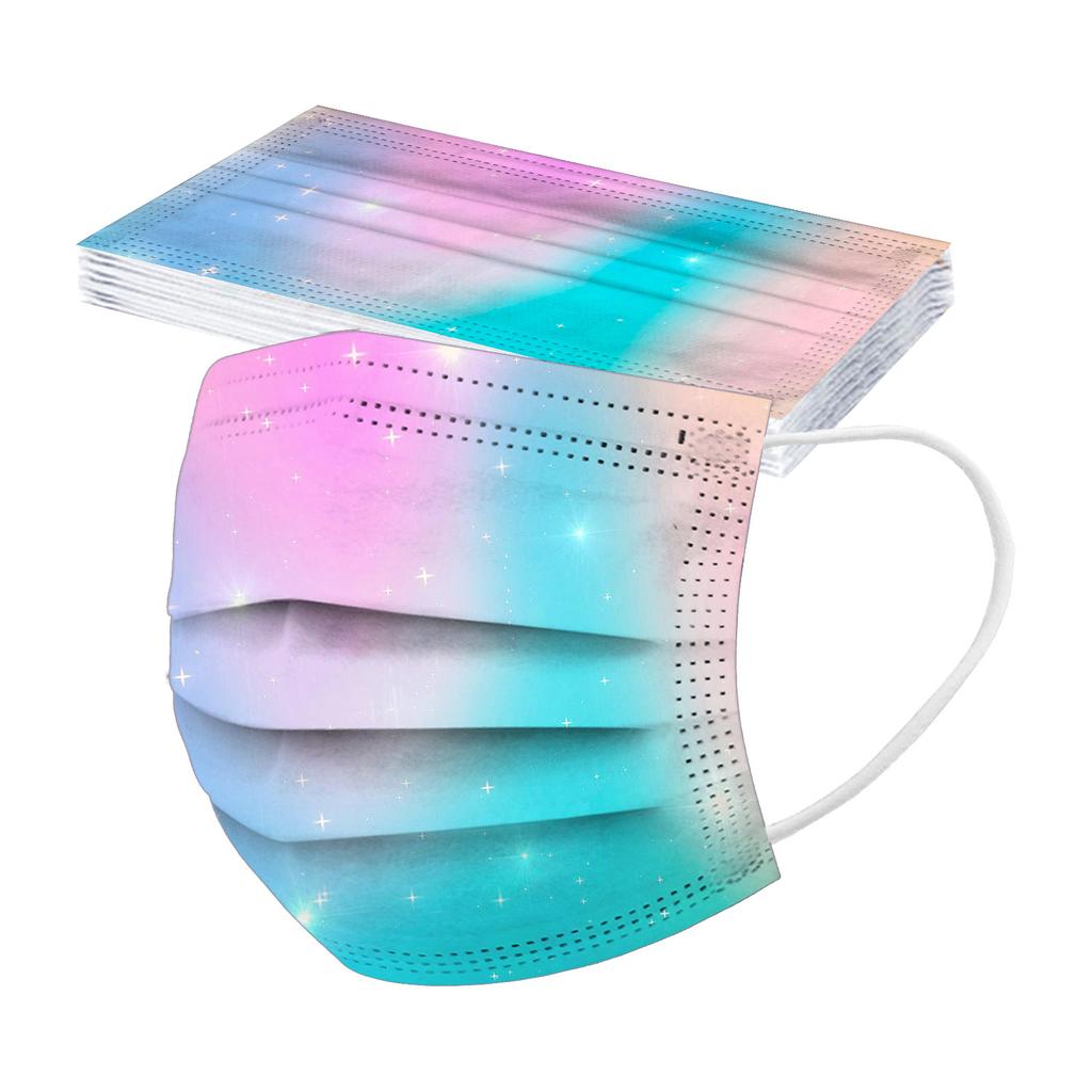 Children's Disposable Tie-dye Starry-sky Printed Mask Disposable Face Mask Ear Loop Mask 10PCS