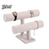 Decorative Jewelry Rack Double-Tier Bracelet Stand Watch Display Horizontal Desktop