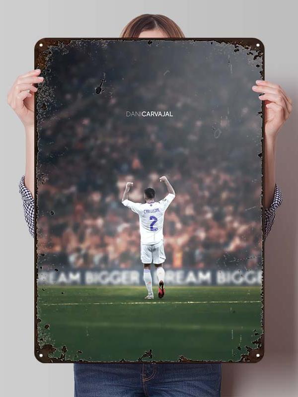 Dani Carvajal Metal Posters Customizable Sign Decor for Room Decoration Football Player Tin Signs for Home Wall Art Decoration