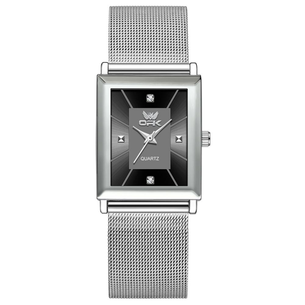 Square Men's Steel Belt Watch Business Calendar Quartz Waterproof Men's Watch