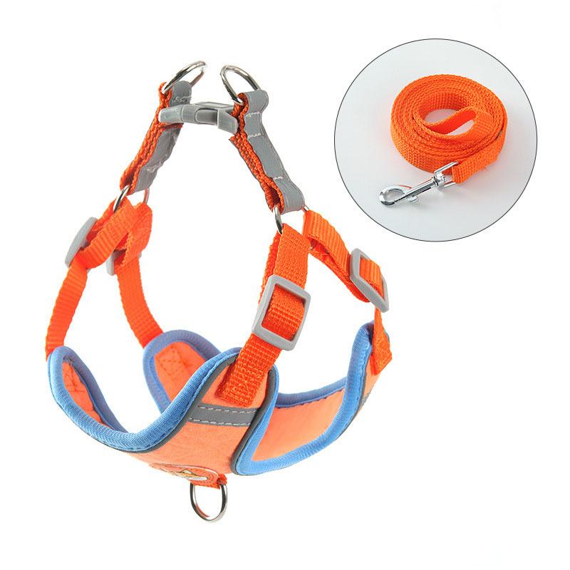 Dog Leash Small and Medium-sized Pets Chest Straps Prevent Breaking Free Walk A Dog Kitty Reflect Light Traction Rope Pet Supplies & Pet