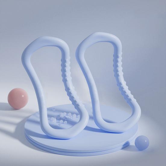 2Pcs Calf Yoga Ring Portable Lightweight Fitness Leg Ring Yoga Pilates Training Body Stretching Muscles Massage Exercise