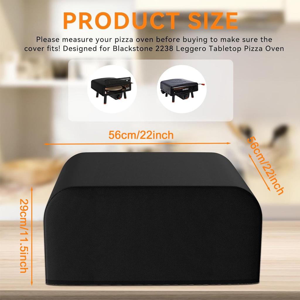 Waterproof Pizza Oven Cover Protective Cover All Weather Protection with Bottom Drawstrings Dustproof Barbecue Grill Cover
