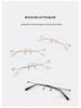 Ultralight Titanium Rimless Women's Cat-Eye Glasses 53 - Elegant Versatile Design