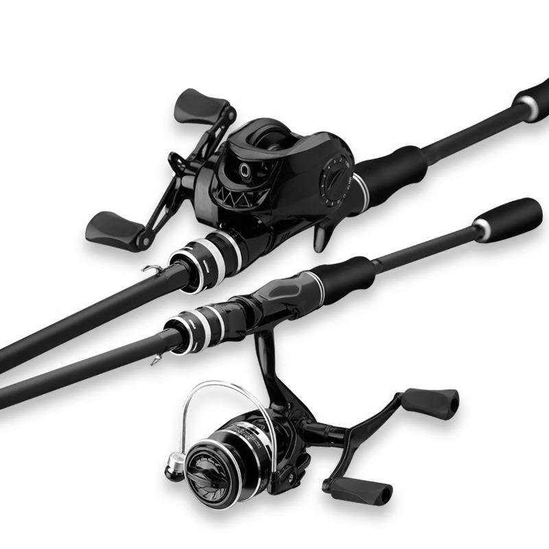 Beginner's Complete Lure Fishing Set: Long-Casting Rod with Guide Rings