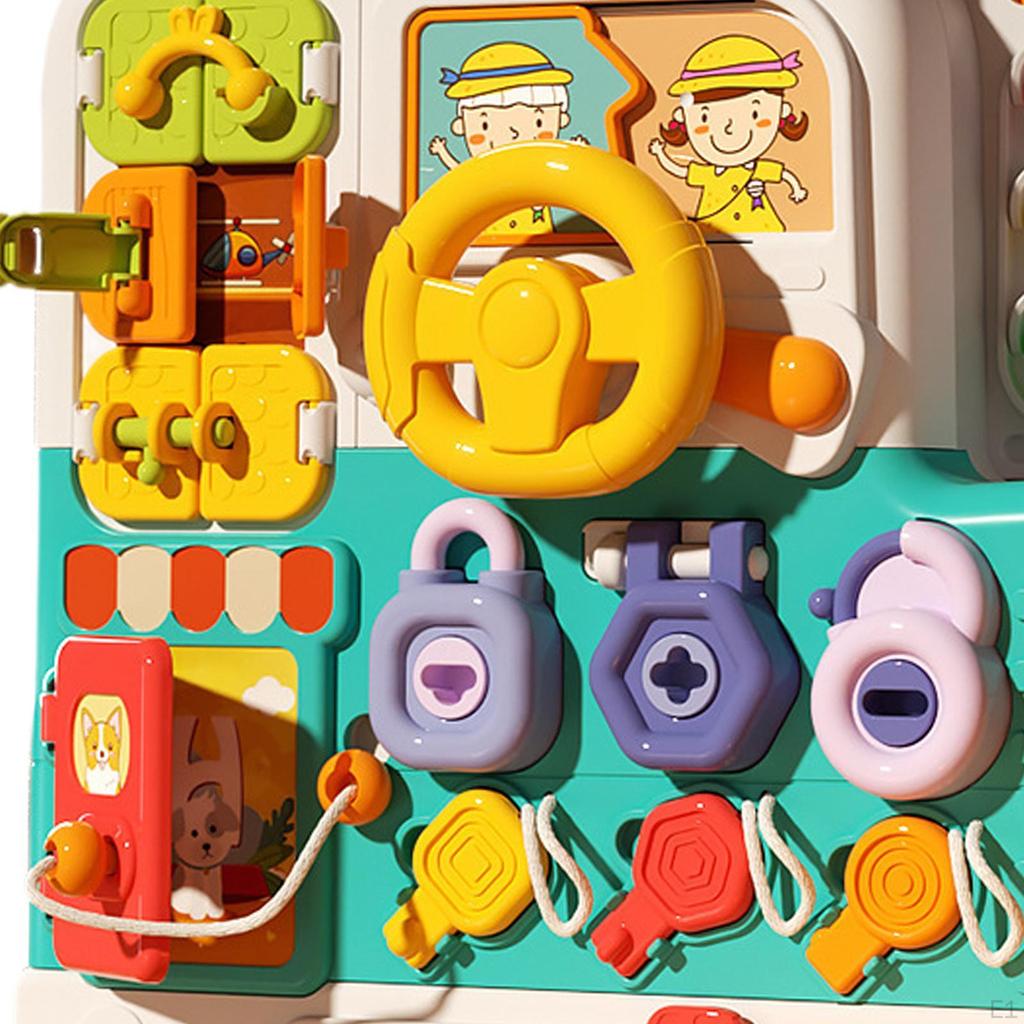 Busy Board Baby Toy Travel Educational Fine Motor Skill, Sensory Activity for