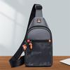 Men's Contrast Color Casual Messenger Chest Bag for Business 2024 - Stylish and Practical One-Shoulder Backpack.