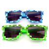 Trendy Small Sunglasses Mosaic Pixel Glasses Novelty Gift 709 (Lenses Color: Green, Size: One Size)