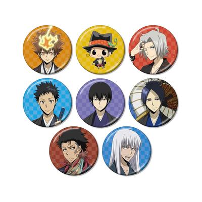 Katekyo Hitman Reborn Original Illustration Kimono Ver. Trading Metallic Can Badges Box of 8