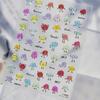 5D Pink Blue Bear Dessert Cake Pudding Candy Cane English Slogan Nail Art Stickers Cute Baby Bear Party Embossed Decals