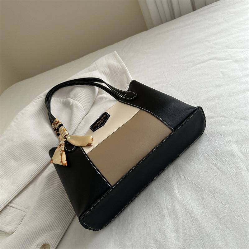 Pu Patching Bag With Zipper Closure For Daily Casual And Commuting