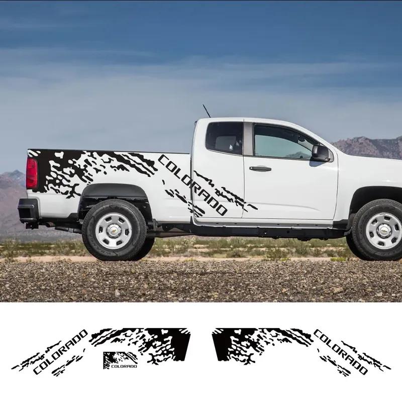Pickup Body Side Stickers For Chevrolet Colorado Z71 Truck Graphics Splash Grunge Decor Decal Trunk Vinyl Cover Auto Accessories