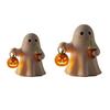 Halloween Ghost Night Lamp Holding Pumpkin Drinking Ghost Resin Statue Holiday Party Home Office Bedroom Ghost Decorative Lamp