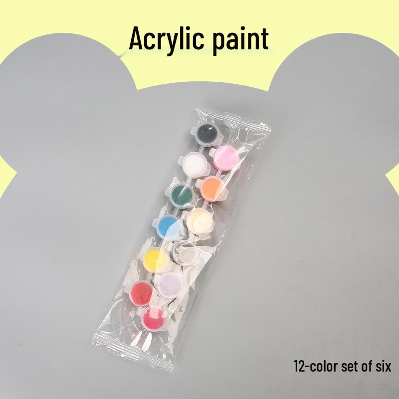 12-Color 3ml Acrylic Paint Set for Kids' DIY Art Projects and Graffiti