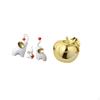 Elephant Family Figurines And Fruit Ceramic Sculpture Collection for Desk Living Room Bedroom