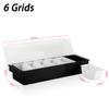 Fruit Box Condiment Container 4-6 Grids With Lid Large Capacity Bar Divided Fruits Bowl Household Seasonin Box Food Storage