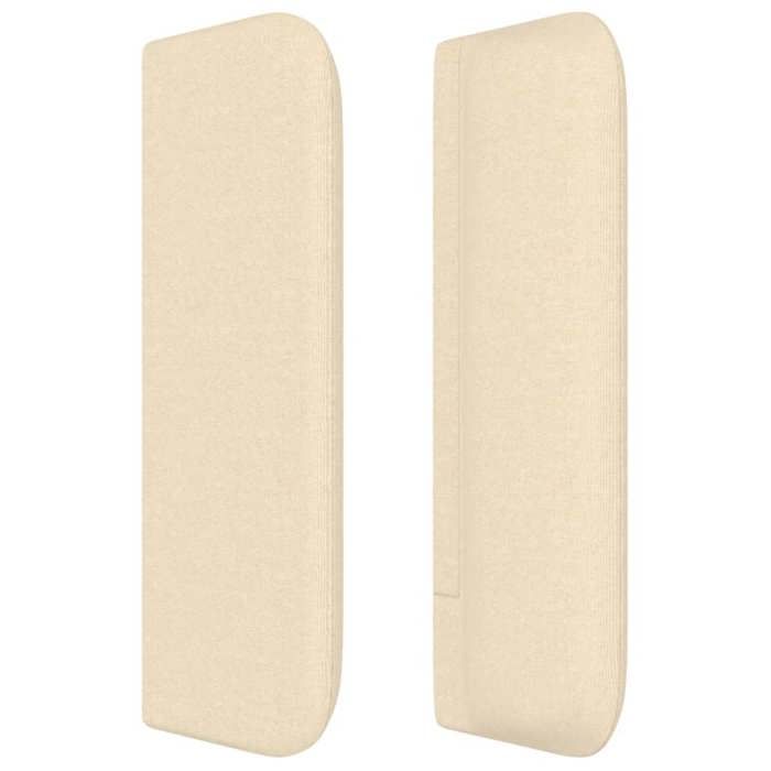 Maison Exclusive - Tête de lit avec oreilles Crème 203x16x78/88 cm Tissu