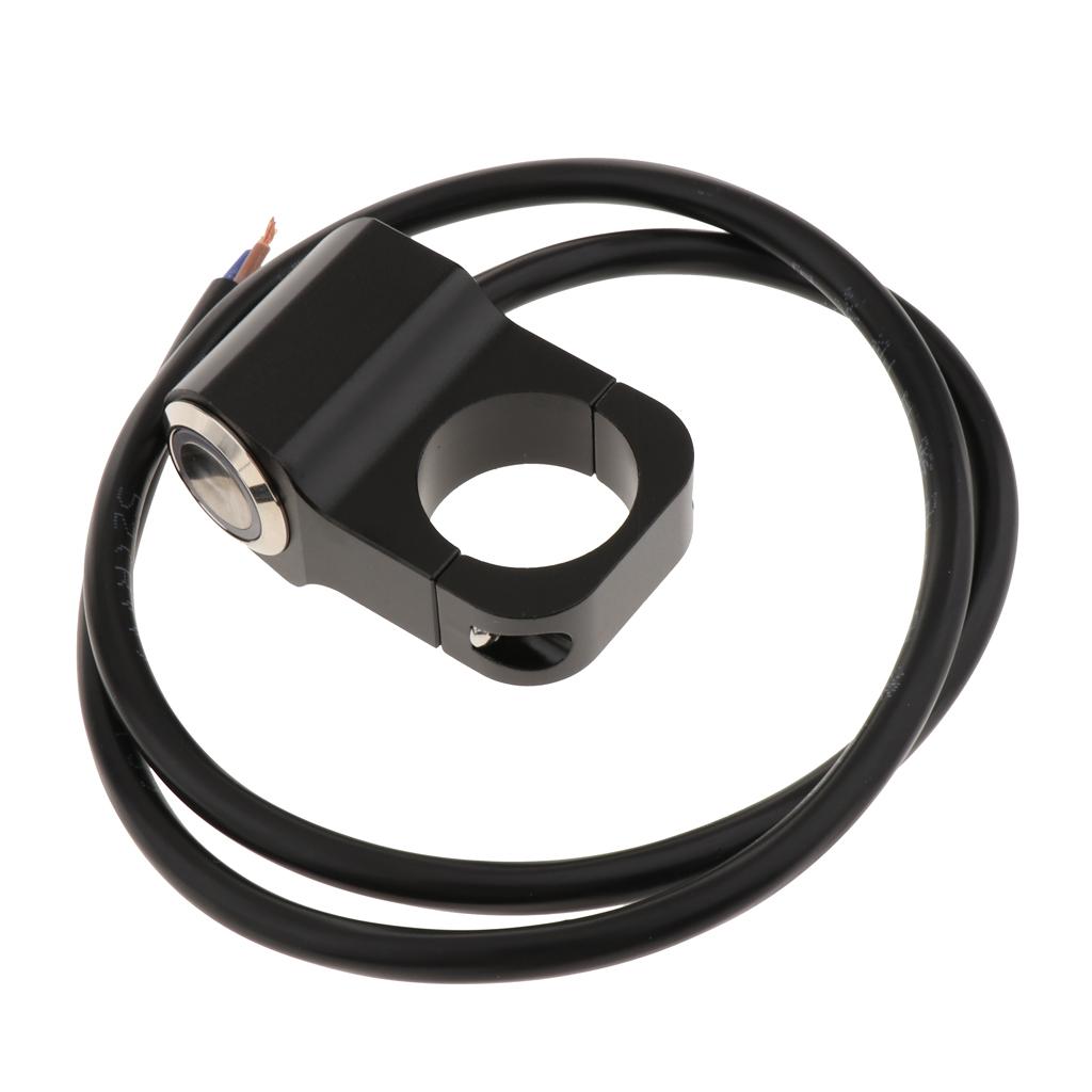 

25mm Motorcycle Handlebar Headlight Fog Light Switch Stainless Steel Yellow белый