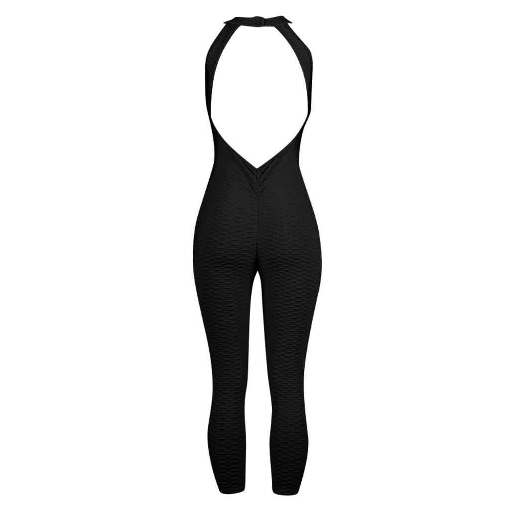 Pantaloni Yoga pentru Femei Șolduri Talie Înaltă Skinny Elastic Salopetă