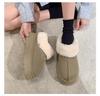 Snow boots women's 2025 new winter velvet thickened short tube non-slip warm cotton shoes platform casual cotton boots women