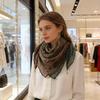 Women Scarf for Women Fashion Square Scarf Bohemian With Magnetic Buckle Casual Long Pleated Outings