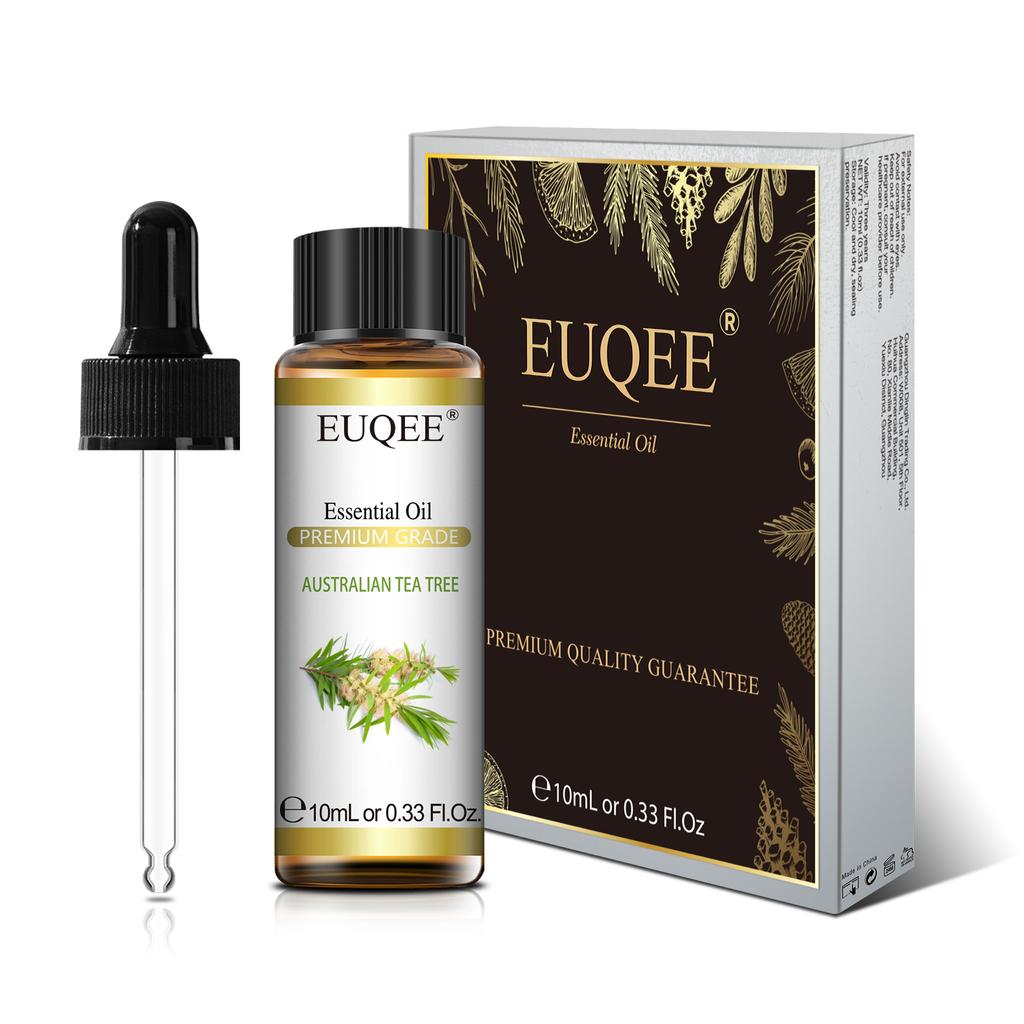 EUQEE 10ml Pure Natural Essential Oil Lavender Jasmine Eucalyptus Vanilla Sandalwood Sweet Orange Lemon Oregano Rose Fragrance