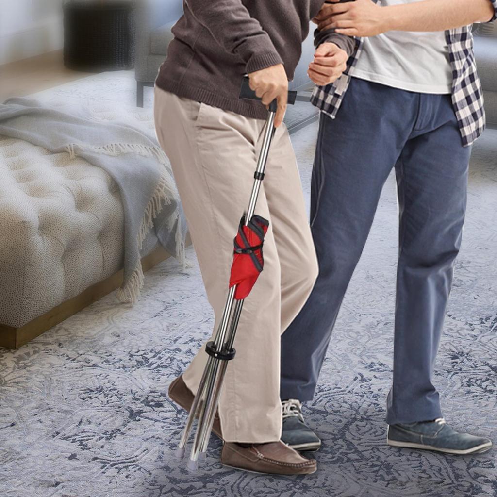 Walking Cane with Seat Foldable Walking Stick Seat Anti-slip Crutches Stool Mobility Aid for Elderly Men Women Travel Climbing
