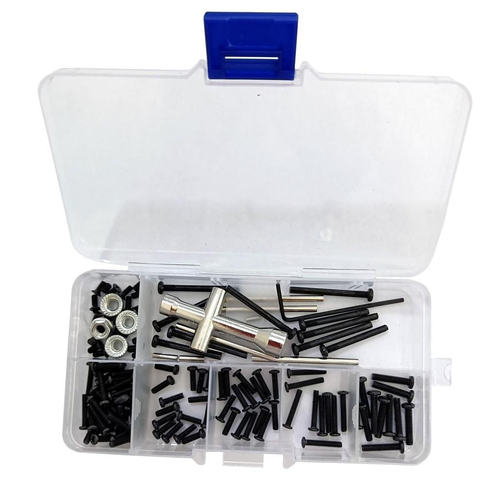 RC Screw Kit Repair Toolbox Hardware Fastener Set for Hyper Go H16BM H16DR H16 MJX 16207 16208 16209 16210 Scale RC Upgrade Parts 1/16