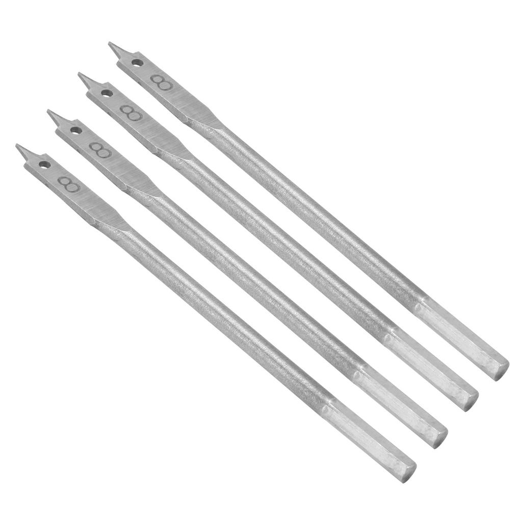 4Pcs Spade Drill Bit High Carbon Steel Wood Hole Saw Cutter Woodworking Tool 8mm