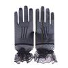 Elegant Ladies Short Lace Gloves Sheer Fishn Net Prom Party Gloves Female's Fashionable Soild Color Full-finger Mittens
