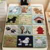 1Pc Poodle Print Flannel Blanket, High quality Comfortable for All Seasons, Home Decor, Warmth and Comfort, Perfect for Christmas Gifts W100
