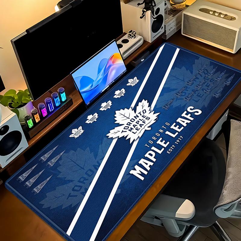 Toronto Maple Leafs Farbiges Mauspads Großes Gaming Tischkissen Rutschfestes Laptop Tablet Großes Mauspads XXL Matte Mini PC Spielmatte Mit Verschlusskante