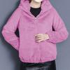 Women's Plus Size Hooded Fleece Coat - Double-Sided Velvet Sweatshirt, Warm Winter Pajamas