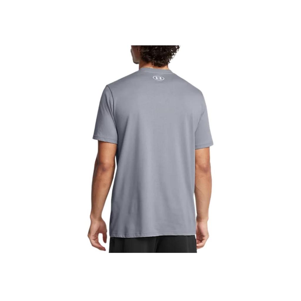Under Armour Rundhals Schnelltrocknend Logo Kurzarm T-Shirt Herren T-Shirts Grau 1382911-036