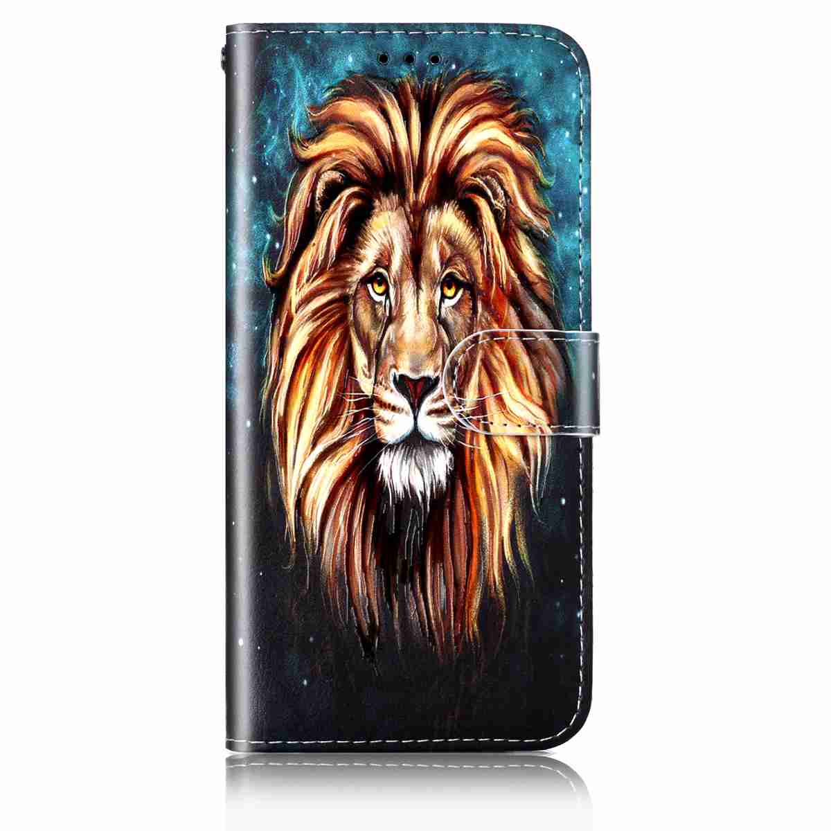 

Чехол-кошелек из ПУ кожи с рисунком льва, противоударный, со слотами для карт, для iPhone, Samsung, Huawei, Xiaomi, Moto, Tecno, Google, Nokia, Oppo, ZTE, Blackview... Tecno Spark 10C зелёный