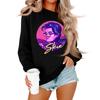 Women's And Men's Unisex Fashion Casual Long-sleeved Loose Printed Round Neck Pullover Hoodie Sweatshirt