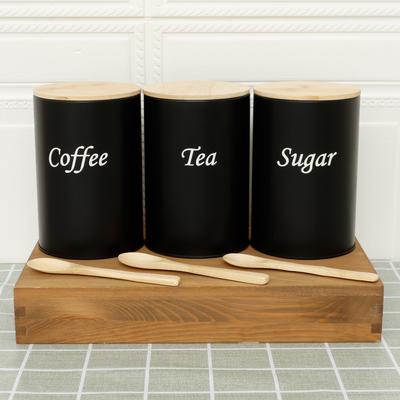 3 Stück Kaffeebohnen-Vorratsdosen Tee Zucker Vakuumversiegelte Gläser Eisendosen Hitze Küche Creme Dose Luftdichter Deckel