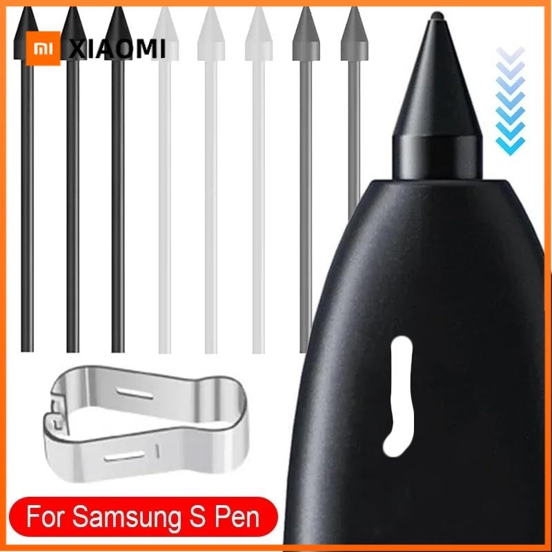 Xiaomi Touch Stylus S Pen Tips Replacement Nibs With Clip For Samsung Galaxy S24 S24Ultra Tab S9 S9U S9FE S Pencil Metal Spare Nib