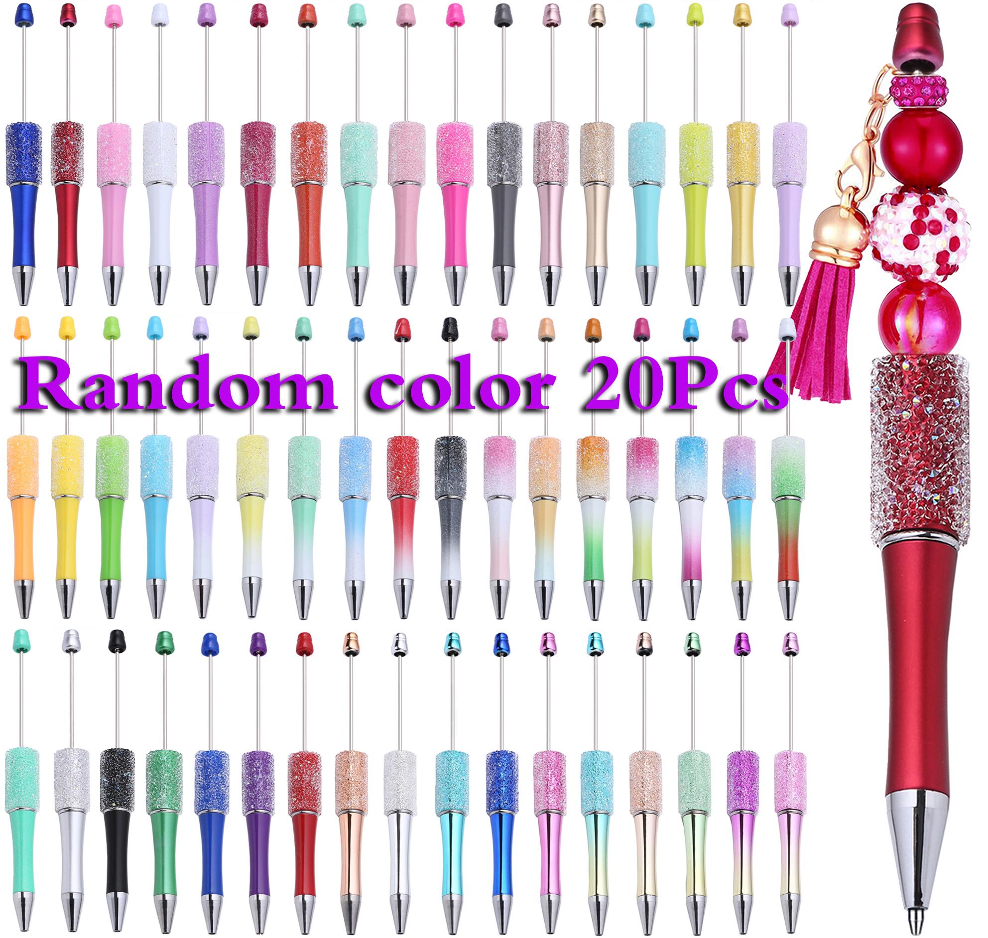 

20 шт. полноразмерная звезда, бисерная ручка, оптовая продажа, креативный набор наклеек ручной работы, шариковые ручки с бриллиантами, рекламная подарочная ручка Random color 20pcs чёрный